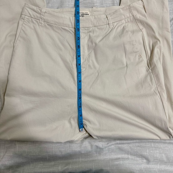 Nili Lotan Paris Pant in Eggshell Drop Crotch Cotton Twill Size 2 Edgy USA Work - Picture 12 of 13